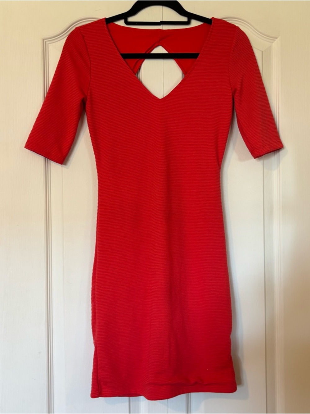 NWT Vintage Dynamite Red V-Neck Short Sleeve Mini Dress
